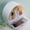 Round Makeup Storage Box Desktop Cosmetic Organizer Drawer Holder Tidy Case Bag