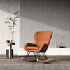 Sherpa Fleece Wing Back Armchair Rocking Sofa Lounge Chair Recliner Rocker Chair
