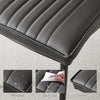 2x Grey Dining Chairs Faux Leather High Back Armless Dinging Room Line Design