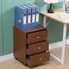 Mobile 3 Drawers Filing Cabinets Printer Stand Pedestal Lockable Bedside Table