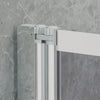 800x1400mm Pivot Bath Shower Screen Folding Door Glass Enclosure Framed Panel UK
