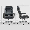 Ergonomic Office Chair Heavy Duty Faux Leather Adjustable Height Tilt Home Black