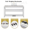 Glarry 88 Key Digital Piano Full Weighted Keyboards with 3 Pedals Wooden Stand