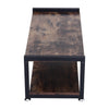 TV Cabinet Vintage TV Stand Console Table TV Unit Centre Table w/Storage Shelves