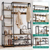 Coat Rack Stand with Shoe Storage Bench for Hallway Living Room 9 Hook 5 Shelves
