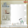 Dressing Table with LED Light Sliding Mirror Stool Drawer Vanity Makeup Desk Set