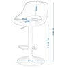 1/2x Bar Stool Adjustable Height Swivel Gas Lift Barstool Kitchen Pub Cafe Chair