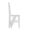 3-in-1 Wooden Stepladder Convertible Folding Step Stool Chair Display Rack Stand