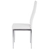 Modern Glass Dining Table Geometric Metal Base Kitchen Leather 2/4 Chairs Option
