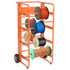 Wire Spool Cart Wire Reel Caddy Dispenser w/11 Rods Multiple Axles Cable Holder