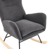 Modern Rocking Chair Swing Rocker Armchair Baby Rocking Chair For Nursery Grey