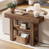 105cm Farmhouse Console Table, 2-Tier Narrow Entryway Sofa Table Behind Couch