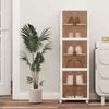 Home Collapsible Organizer 6-Cube Stackable Storage Bins w/ Doors-White