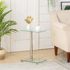 Tempered Glass Side End Table Coffee Tea Desk Small Sofa Couch Lamp Stand Modern