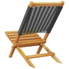 Folding Garden Chairs 4 pcs Black Solid Wood Acacia S9V2
