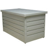 Steel Garden Patio Cushion Chest Tool Cabinet Storage Box Organizer Ivory White