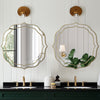 Luxury Accent Wall Art Mirror 80cm Large Decor Mirror with Gold Beveled Frame UK