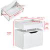 LED Bedside Table Cabinet Side End Table LED White High Gloss Living Room