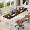 Tribesigns Double Desk, 200 cm Extra Long Computer Desk, Office Table