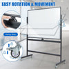 Double Sided Magnetic Whiteboard Adjustable Mobile Revolving Board with Magnets