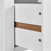 Slim Bedside Tables Set of 2PCs, White Tall Nightstands with Drawer & Shelf Home