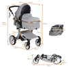 2 in 1 Baby Stroller High Landscape Convertible Bassinet Pram Foldable Pushchair