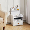 Extra Tall Bedside Cabinet Nightstand Side Table Shelf Bookshelf Storage Drawer