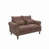 2 Seater faux leather/Linen Fabric Love Seat Sofa Armchair with Footstool Couch