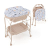 Baby Changing Table Portable Folding Infant Nursery Diaper Station with Bathtub