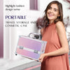 Portable Makeup Box with Lock, 4 Trays Cosmetic Jewelry Storage Case