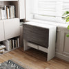 Space Saving Expandable Desk Drop Leaf Folding Dining Table Shelves& Drawer Wood