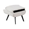 Comfy Teddy Velvet Folding Backrest Lounge Armchair &Footstool Set w/Metal Legs