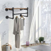 Rustic Wood Scaffold Board Floating Shelf Wall Mount Clothes Rail Hanger Display