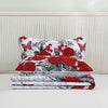 3 Piece Florals Bedspread Quilte Set Throw Rugs Bedding Pillowcases Double Size