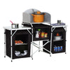 Portable Folding Camping Kitchen Unit Cupboard Windbreak Stand Storage Table