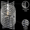 K9 Crystal Long Beaded Spiral Frame Light Fitting Pendant Shade - Chrome