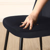 Set of 2,4,6 Velvet Suede Dining Chairs Upholstered seat Ergnomic with Metal Leg