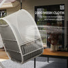 Hanging Egg Chair with Stand, Cushions for Garden, Light Grey