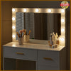 White Dressing VanityTable Makeup Desk with LED Mirror 5 Drawers Bedroom Dresser