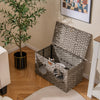 Foldable Cat Bed Large Rattan Kitten Condo House w/ Soft Cushion