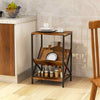 Record Holder Shelf 3-Tier Record Player Stand w/ V-Shaped Magazine Holder