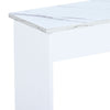 Dining Table and Chairs Set Wood Effect Table Dining Set 2 Bench Seats White