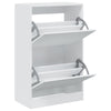 Vopese Shoe Cabinet White 60x34x96.5 Engineered Wood, Shoe Storage O5F8