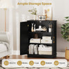 GAINOOM Bathroom Black Floor Storage Cabinet 80cm Cupboard Buffet Cabinet