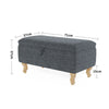 Small Footstool With Storage Space Ottoman Padded Seat Footrest Bench Toy Box