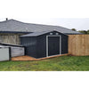 12x10 ft Large Metal Garden Shed Outdoor Tool Storage House+Free Foundation Door
