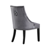 Velvet Dining Chair with Door Knocker Ring Windsor Dressing Room Chair 1/2/4/6