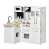 Kids Kitchen Playset, Toy Kitchen w/ Full Accessories - White