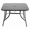 Outdoor Glass Metal Frame Bistro Dining Table Cocktail Table Garden Patio Table