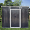 Pent Roof Garden Shed 8 x 4ft Galvanized Steel Shed House Outdoor Storage w/Base